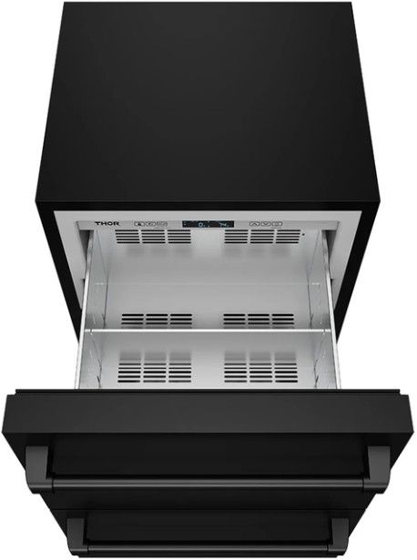Thor Kitchen Gordon Ramsay Collection 3.4 Cu. Ft. Anti-Fingerprint Black Under the Counter Freezer Drawer-1