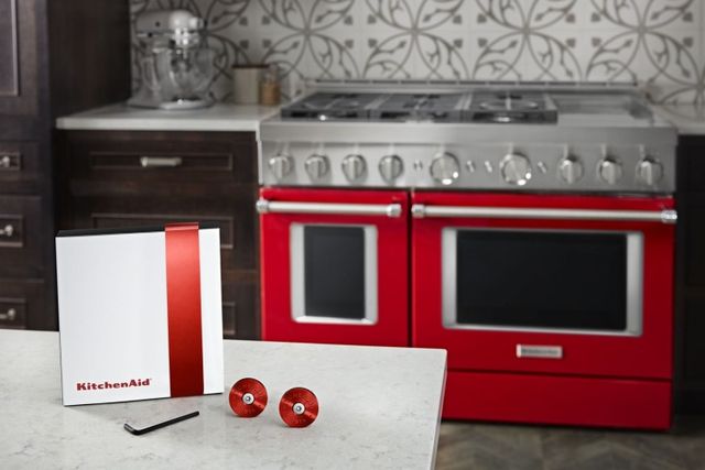 KitchenAid® Red Commercial-Style Range Handle Medallion Kit-3