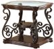 Coaster® Laney Glass Top End Table with Deep Merlot Base-0