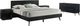 Armen Living Petra 4-Piece Black King Panel Bedroom Set-0