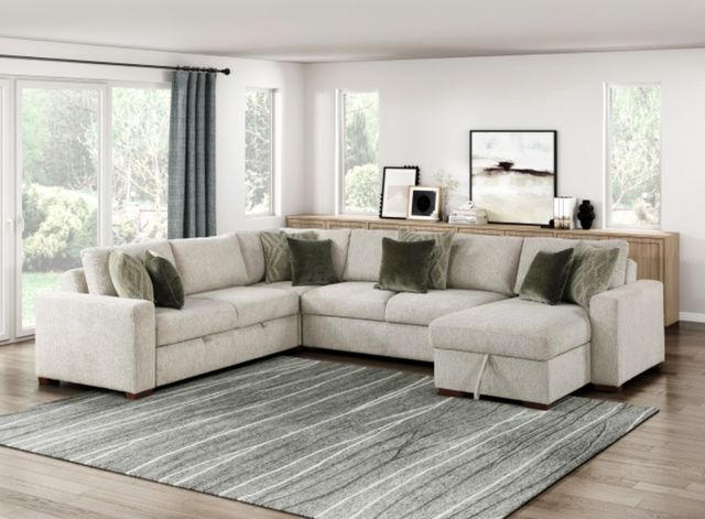Homelegance® Isla 4-Piece Sand Modular Sectional with Reversible Chaise-1
