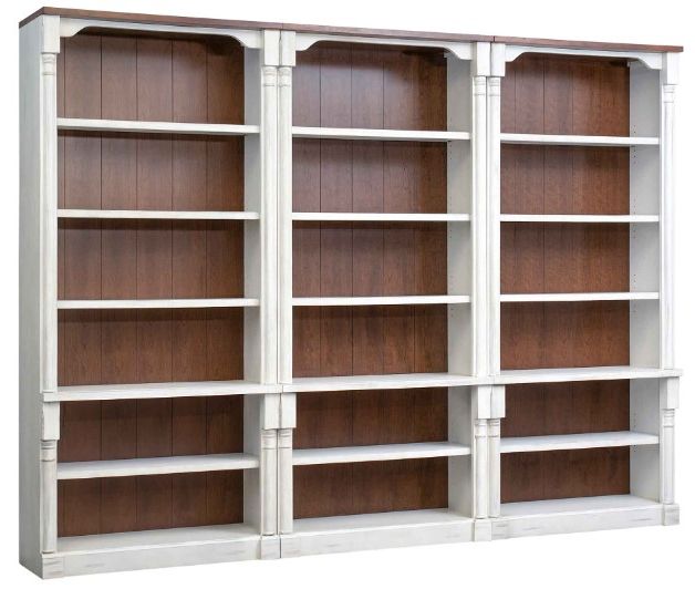 Martin Furniture Durham 3-Piece Brushed Chalk Bookcase-0