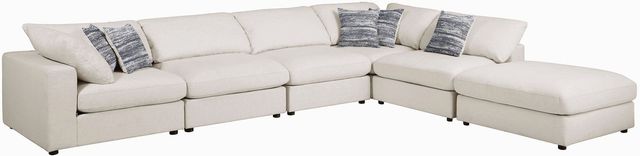 Coaster® Serene Beige Upholstered Ottoman-2