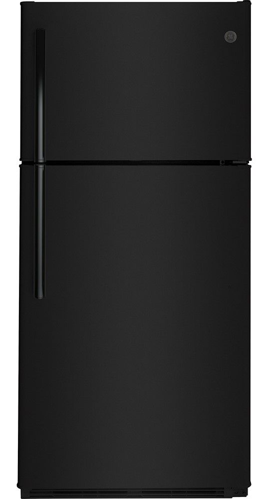 GE® 18.0 Cu. Ft. Black Top Freezer Refrigerator Green's BrandSource