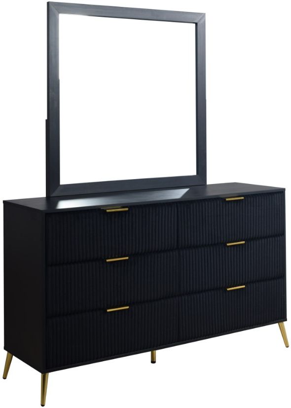 New Classic® Home Furnishings Kailani 4-Piece Black California King Panel Bedroom Set-3