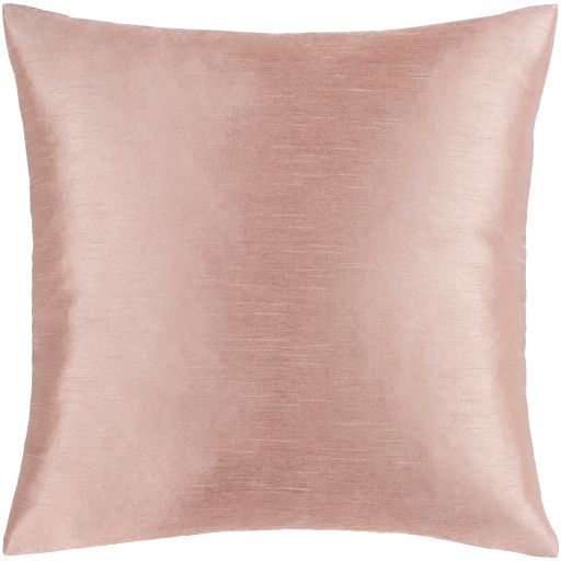 Surya Solid Luxe Blush 22"x22" Toss Pillow with Polyester Insert-0