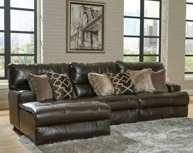Catnapper® Como 3-Piece Chocolate Left Arm Facing Power Reclining Sectional-2