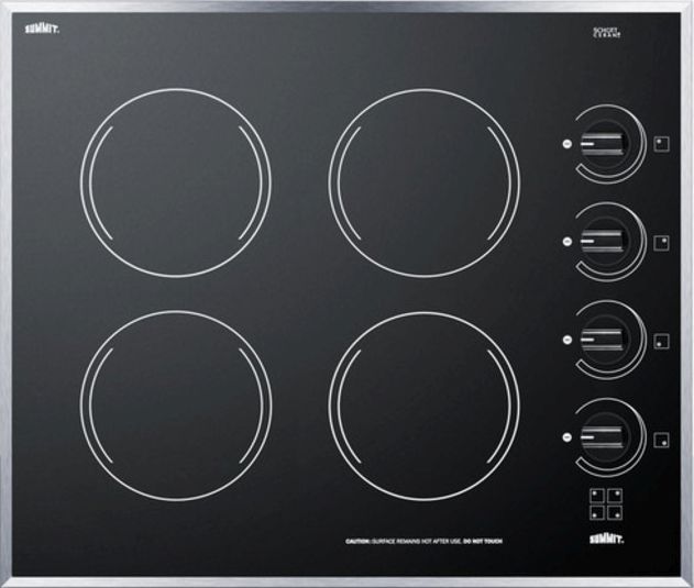 Summit® 24" Black Electric Cooktop-0