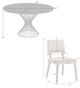 Armen Living Cirque Channell 5-Piece Black/Charcoal Dining Table Set-2