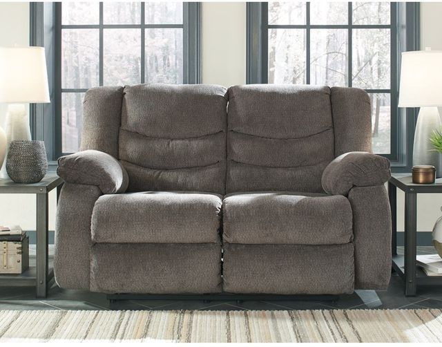 Signature Design by Ashley® Tulen Gray Reclining Loveseat-3