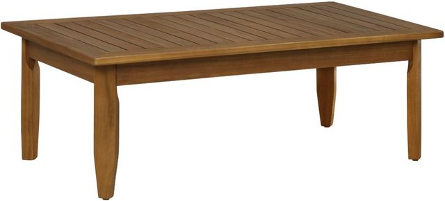 Linon Corolla Brown/Beige Acacia/Fabric Outdoor Conversation Set-4