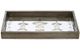 A & B Home Greta 2-Piece Brown Rectangular Glass and Wood Tray Set-4