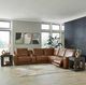 Liberty Furniture Blake 6-Piece Venetian Honey Leather Power Reclining Sectional Sofa Set-2