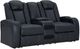 Signature Design by Ashley® Fyne-Dyme Sapphire Power Reclining Loveseat with Adjustable Headrest-0