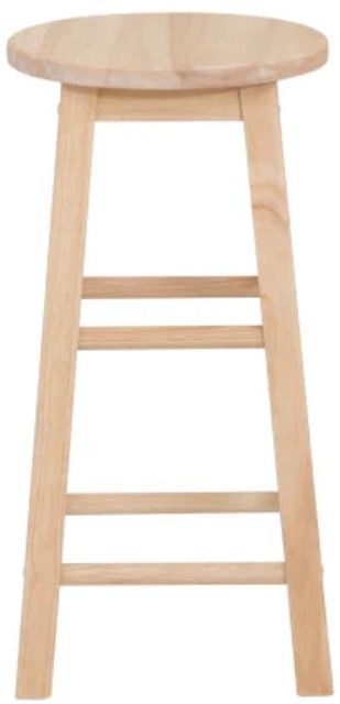 Linon Abby Unifinished Round Counter Stool-3