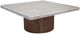 International Furniture Direct Sahara Cream Top Square Cocktail Table with Caramel Brown Base-0