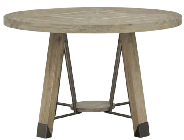 Magnussen Home® Ainsley Cerused Khaki Round Dining Table-1