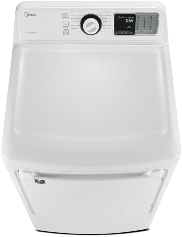 Midea® 7.5 Cu. Ft. White Front Load Gas Dryer-3