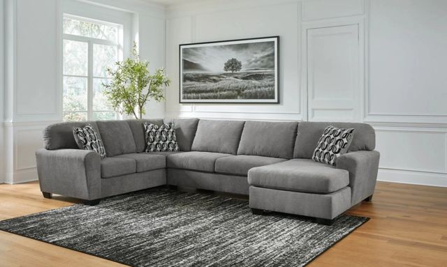 Benchcraft® Birkdale Court 3-Piece Gray Right-Arm Facing Sectional and Chaise-4