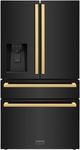 ZLINE Autograph Edition 36" 21.6 Cu. Ft. Black Stainless Steel Counter Depth Freestanding French Door Refrigerator-0