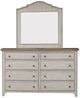Liberty Furniture Farmhouse Reimagined Antique White/Chestnut Dresser and Mirror-2