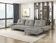 Homelegance® Dominic 2-Piece Dove Gray Right-Arm Facing Sectional and Chaise-1