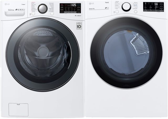 LG White Front Load Laundry Pair-0