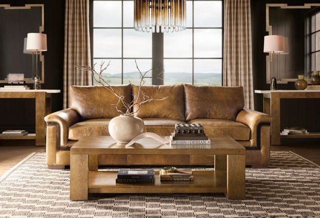 Hooker® Furniture Melange Mulholland Golden Brown Rectangle Cocktail Table-0