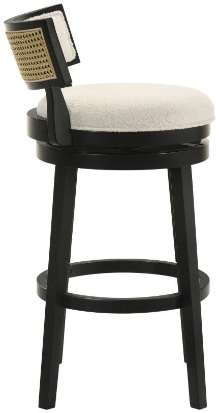 Armen Living Noely Black/White Barstool-4