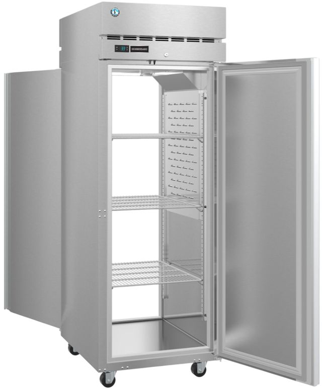 Hoshizaki Steelheart® 28" 24.2 Cu. Ft. Stainless Steel Pass Thru Commercial Refrigerator with Lock-3