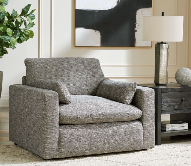 Benchcraft® Dramatic Granite Chair and a Half-3