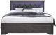 Global Furniture USA Pompei Metallic Gray Queen Panel Bed with LED-1