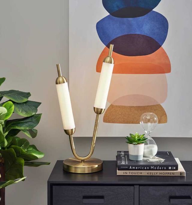 Adesso® Pierce Antique Brass LED Table Lamp-4