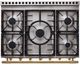 La Cornue CornuFé 110 43" Quintessential Teal Pro Style Dual Fuel Range with Brushed Brass Trim-1