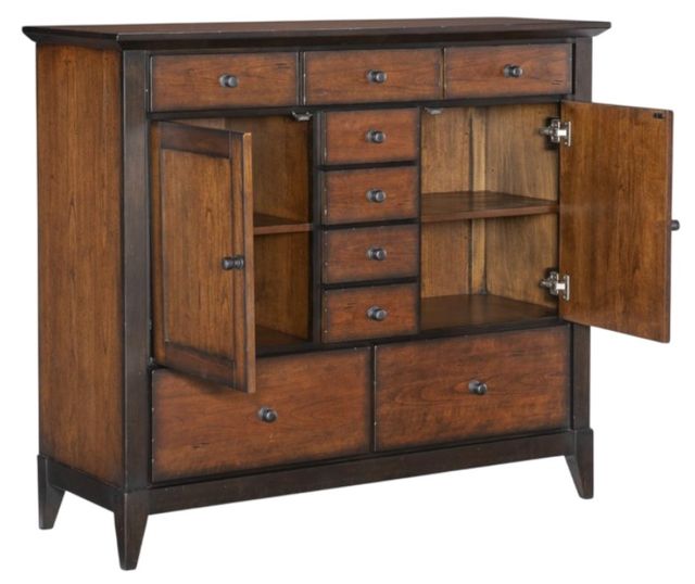 Legacy Classic Fenmore Dark Mocha/Distressed Cherry Door Drawer Chest-1