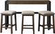 Elements International Caesar 4-Piece Brown/Taupe Dining Set-1