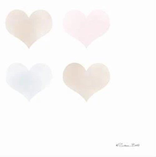 Classy Art Watercolor Hearts by Susan Ball Wall Art-1