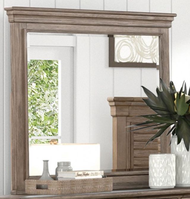 Furniture of America® Sheringham Weathered Gray Dresser Mirror-0
