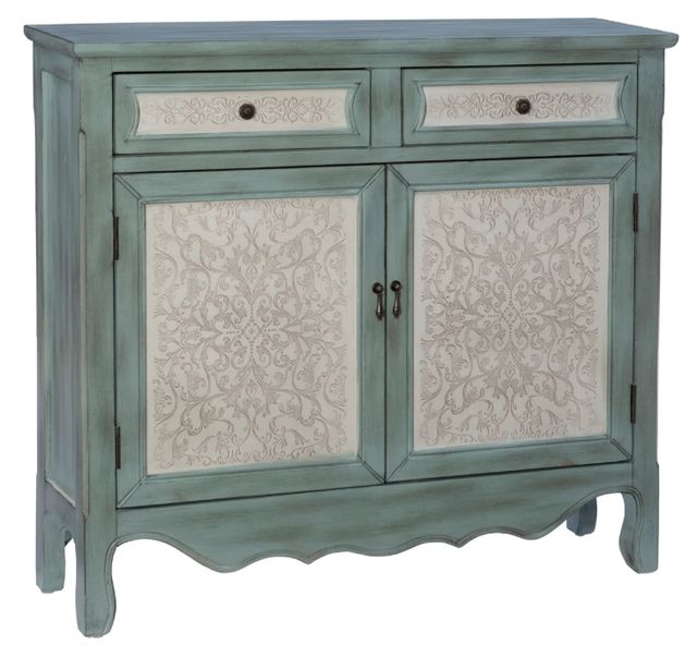 Powell® Clancy Antique Blue/White Console-0