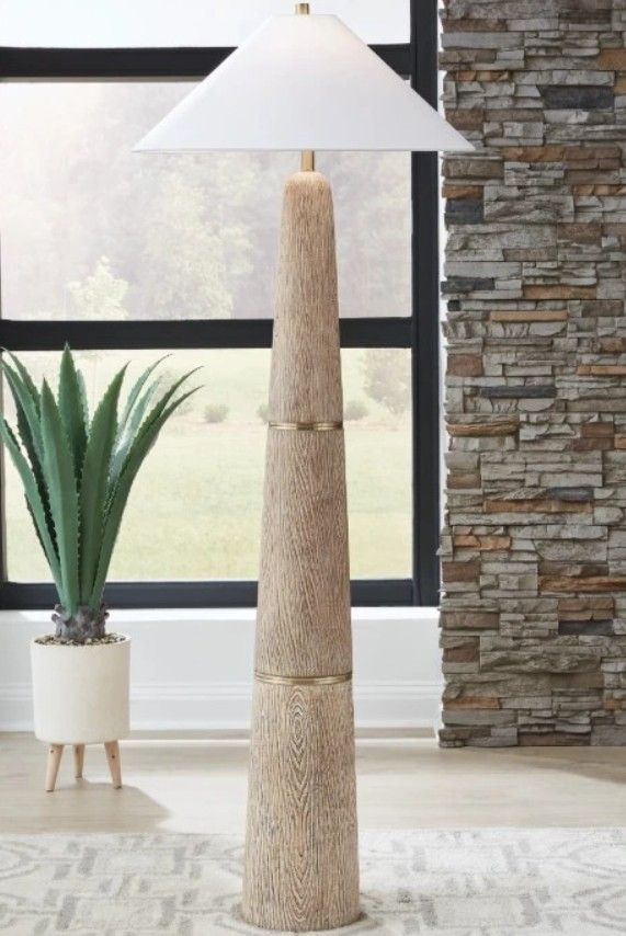 Signature Design by Ashley® Gasparleigh Brown Floor Lamp with Gold Accent-2