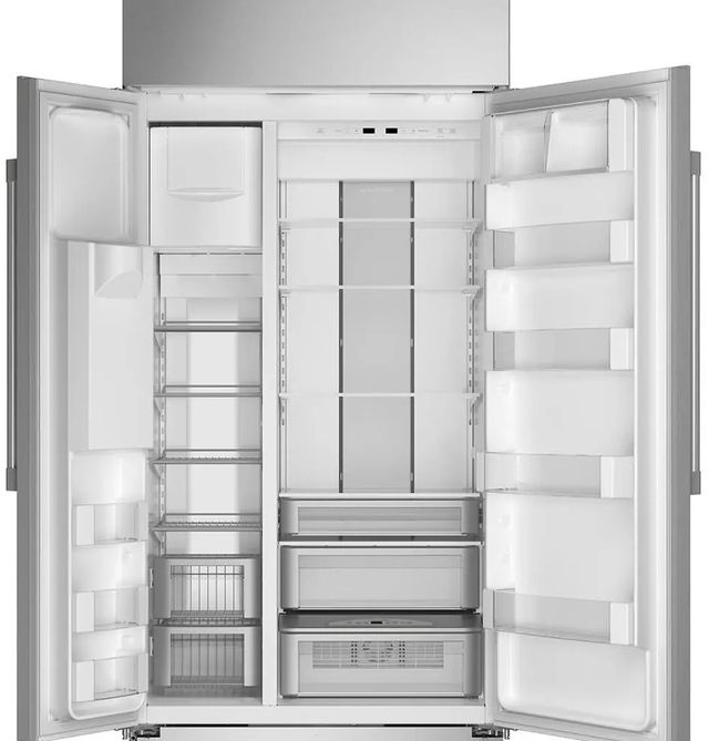 Monogram® 42 in. 24.5 Cu. Ft. Stainless Steel Built In Counter Depth Side-by-Side Refrigerator-1