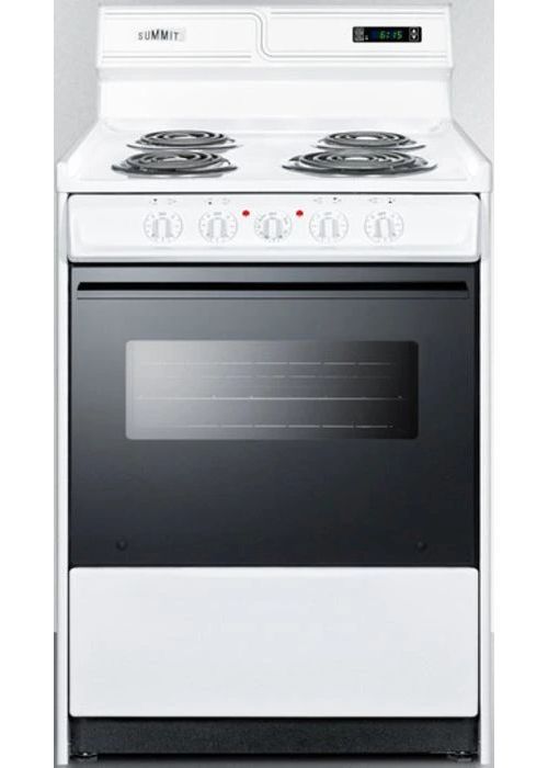 Summit® 24" White Electric Freestanding Range-0