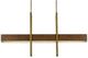Currey & Company Tonbridge Brass/Chestnut Linear Chandelier-1