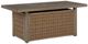 Signature Design by Ashley® Laguna Heights Beige Resin Wicker Outdoor Fire Pit Table with Aluminum Frame-0
