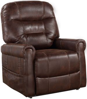 Steve Silver Co. Ottawa Walnut Power Lift Chair with Heat and Massage