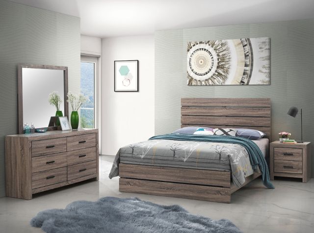 Coaster® Brantford 4-Piece Barrel Oak King Bedroom Set-1