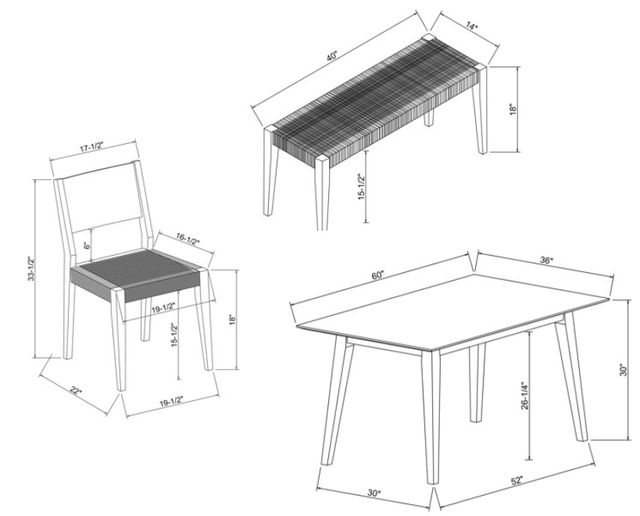 Powell® Cosgrove 6-Piece Black/Natural Dining Set-2