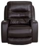 Franklin™ Aspen Holt Coffee Leather Dual Power Swivel Rocker Recliner with Power Headrest-2