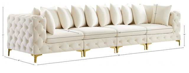 Meridian Furniture Tremblay 4-Piece Cream 139" Modular Sofa-2