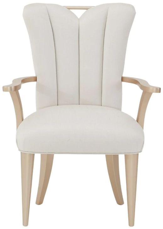 Michael Amini® La Rachelle Frosted Shimmer/Medium Champagne Arm Chair-2